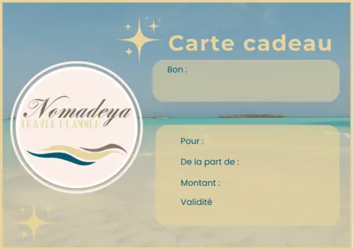 Carte cadeau Voyage sur mesure Nomadeya Carte cadeau Voyage sur mesure Nomadeya